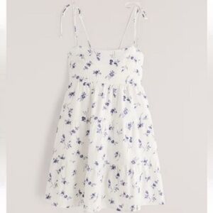 Abercrombie & Fitch Tie-Strap Tiered Mini Dress